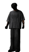 "Vortex" Acid-Wash Oversized Tee