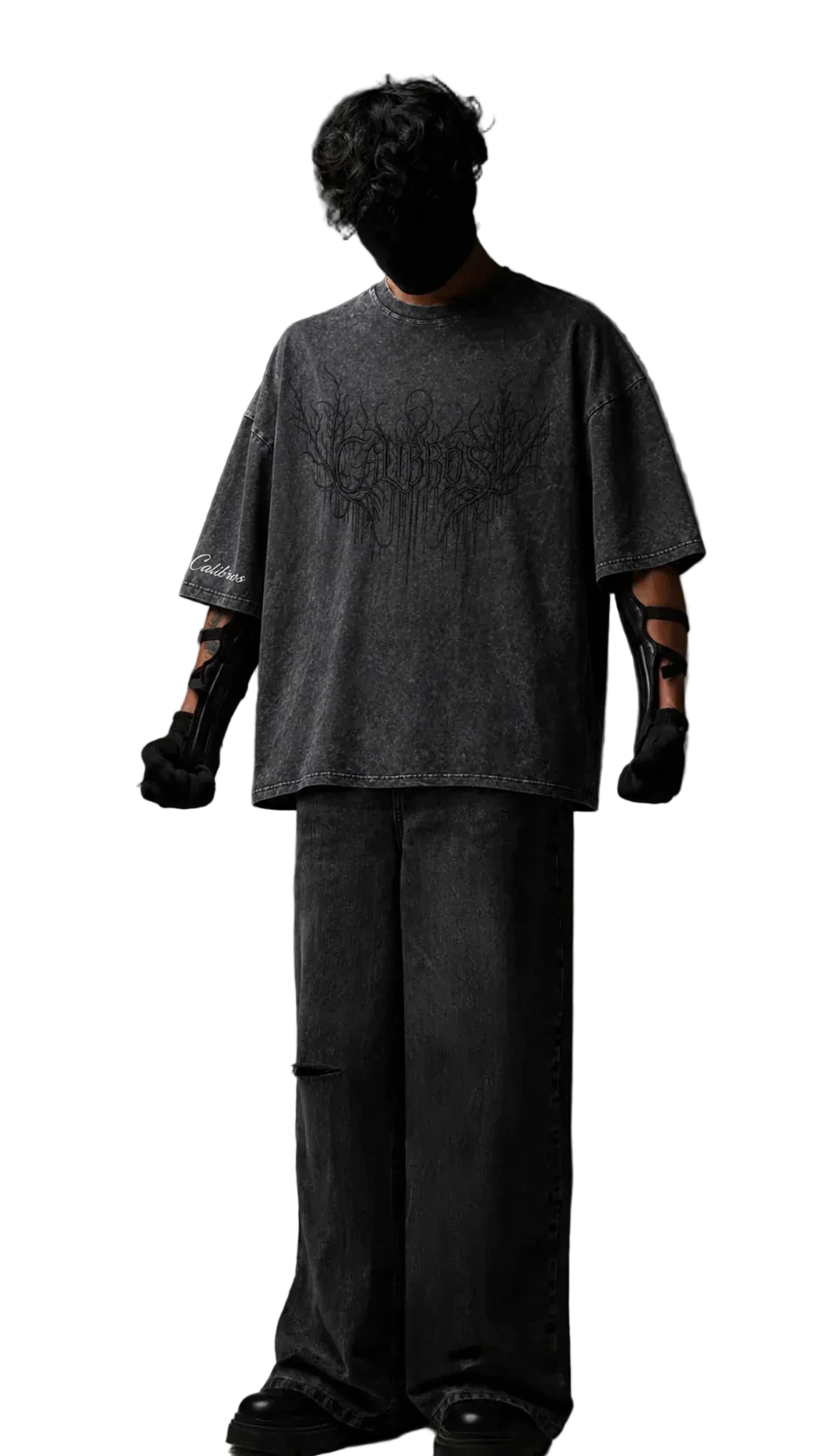 "Vortex" Acid-Wash Oversized Tee