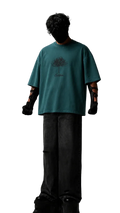 "Obsidian Lily" Petrol Green Tee